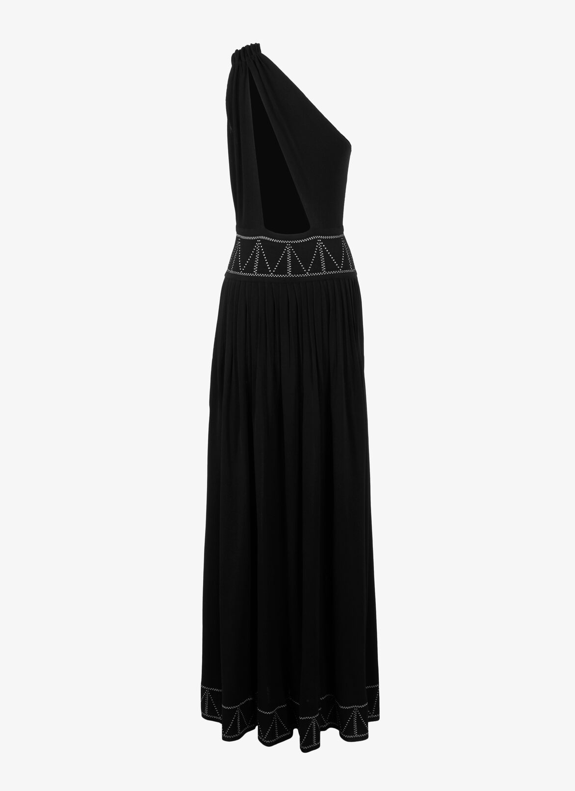 Asymmetrical Long Dress  ALAÏA BLACK ASYMMETRICAL LONG DRESS